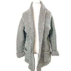 Lauren Ralph Lauren Houndstooth Open Front Coat